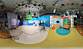 360° Panorama Fotografie Fernsehstudio